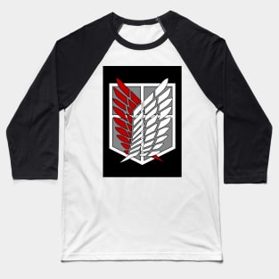 attack on titan anime background logo Baseball T-Shirt